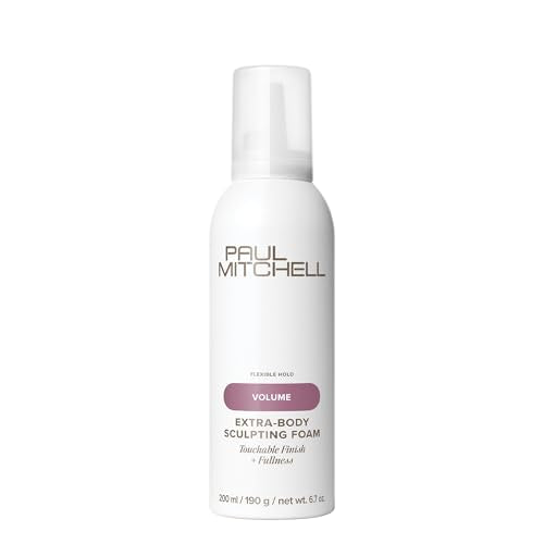 Paul Mitchell Extra-Body Sculpting Foam, Adds Fullness, Touchable Finish, For Fine Hair, 6.7 oz