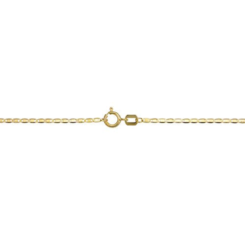 Kooljewelry Womens - 10k Yellow Gold Flat Oval Link Chain Necklace