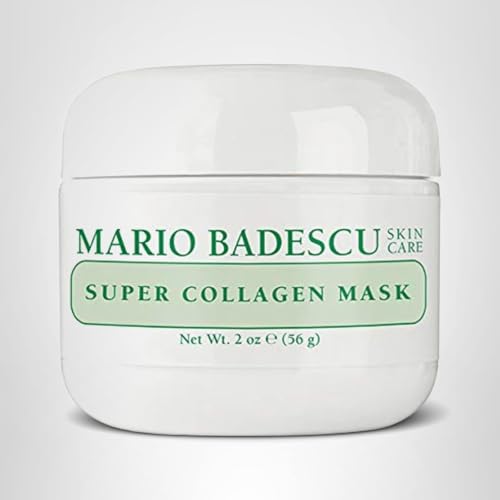 Mario Badescu Super Collagen Mask, Clay Mask Face Skin Care Ideal for Combination, Dry or Sensitive Skin, Pore Minimizer with Hydrating Collagen and Purifying Kaolin Clay, 2 Oz