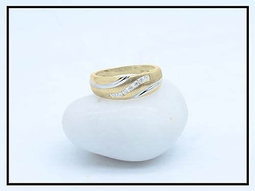 Dazzlingrock Collection Round Lab Grown White Diamond 7 Stone Cathedral Style Anniversary Wedding Band for Men (0.22 Ctw) in 10K Solid Yellow Gold, Size 11.5
