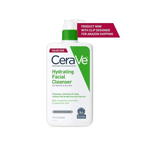 CeraVe Hydrating Cleanser with Hyaluronic Acid, Face Wash for Dry Skin,19oz