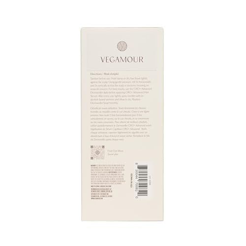 VEGAMOUR Scalp Dermaroller - MD-Developed, 1,200 Medical-Grade Needles, Enhances Serum Absorption, Twist-On Replaceable Head, Protective Case Included