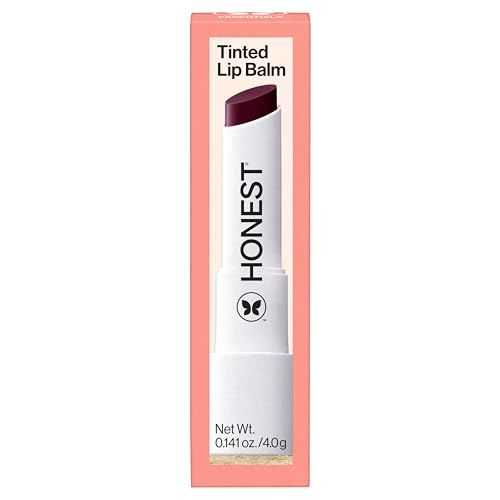 Honest Beauty Tinted Lip Balm, Cruelty-Free, Vegan, Moisturizing, Plum Drop