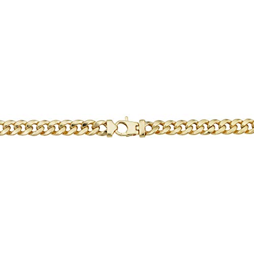 KoolJewelry 14k Yellow Gold Miami Cuban Link Curb Chain Bracelet