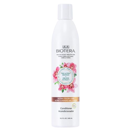 Biotera Ultra Color Care Conditioner for Vivid Color-Treated Hair - Protects & Extends Vibrancy with Coconut & Orchid Extract, Enhances Shine & Softness, Sulfate-Free, Vegan, 15.2 Fl Oz