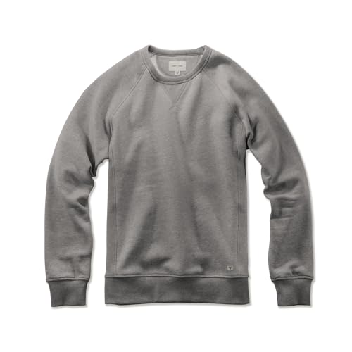 Lanky Llama (NEW) Atlas Crew Neck Sweatshirt | Raglan Sleeve | For Tall Slim Men | Stone Grey Heather, Medium Tall