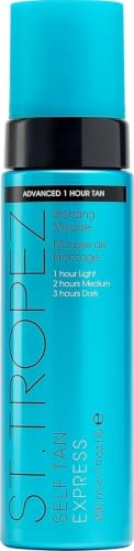 St.Tropez Light/Medium/Dark 1-3 hr Express Mousse for a Streak-Free, Natural Sunless Tan with Fast Application and Flawless Results, Cruelty-Free & Vegan, 6.7 fl oz