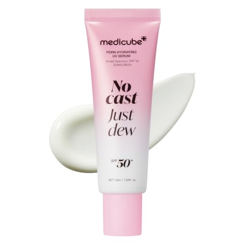 medicube Sunscreen No Cast Just Dew PDRN Hydrating UV Sun Serum, SPF 50