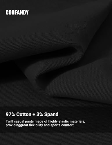 COOFANDY Mens Shorts Casual Summer Beach Vacation Classic Fit Stylish Cotton Dress Shorts with Pockets A-Black