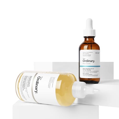 The Ordinary Hair and Scalp Collection, Haircare Set, Glycolic Acid 7% Exfoliating Toner and Multi-Peptide Serum for Hair Density