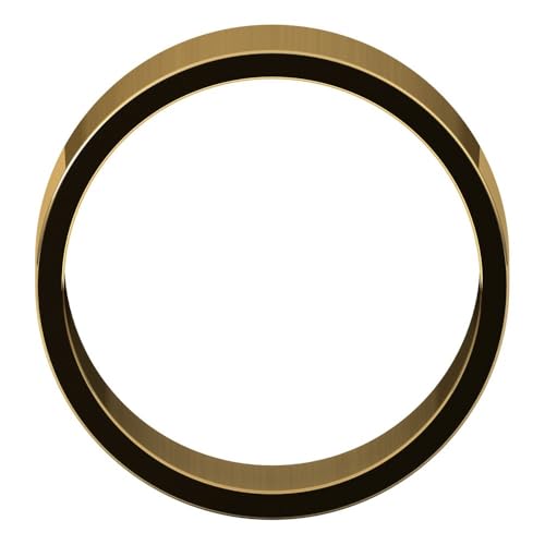 Sonia Jewels Solid 10k Yellow Gold 8mm Flat Wedding Band Ring Classic Plain Traditional - Size 7