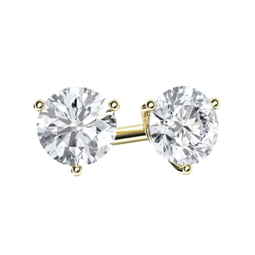 Belacqua 1/2 Carat Round Cut Lab Grown Diamond Stud Earrings