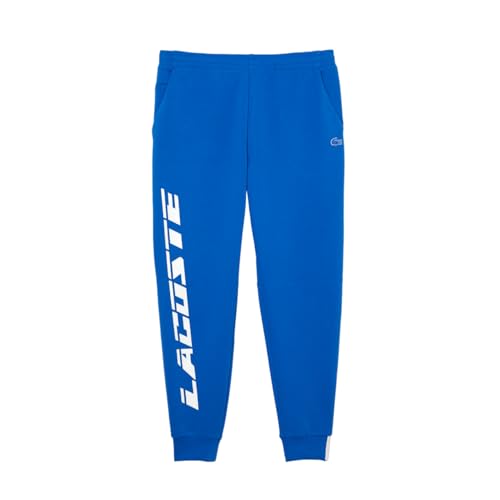 Lacoste Men's Slim Fit Oversized Branded Trackpants, Marina, Medium