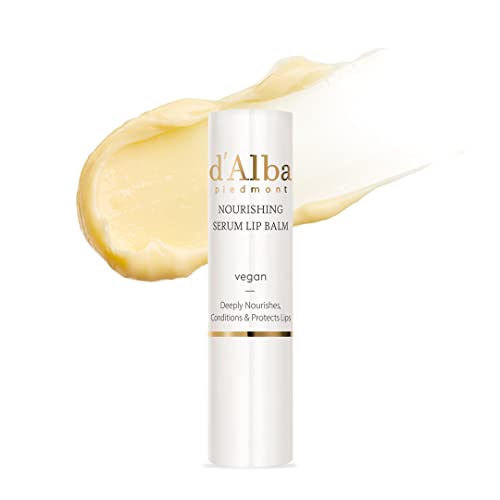 d'alba Piedmont Italian White Truffle Nourishing Serum Lip Balm, Vegan Skincare, Hydrating Lip Care with White Truffles for All Skin Types, Glowy Finish, Safe for Sensitive Skin