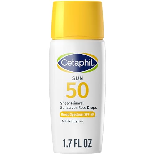 Cetaphil Sheer Mineral Face Sunscreen, SPF 50, Zinc Oxide, 1.7 Fl Oz