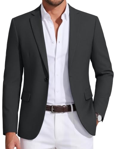 COOFANDY Mens Sports Coat Casual Blazer Business Jackets Luxury Slim Fit Stylish Suit Blazer Jacket (Dark Grey XXL)