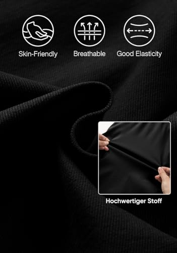 JMIERR Mens Stretch Cargo Shorts Cotton Classic Drawstring Relaxed Fit Extreme Motion Hiking Shorts, L,Black