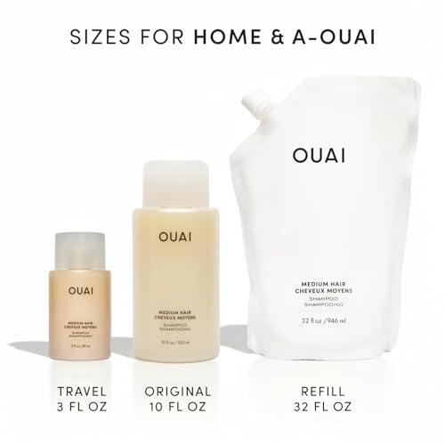 OUAI Medium Hair Shampoo - Hydrating Shampoo (10 Oz)