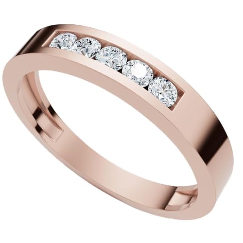 P3 POMPEII3 Pompeii Men's 1/4Ct Channel Set Diamond Wedding Ring 14k Gold Lab Grown - Size 9.5 (E/F,VS1-VS2)
