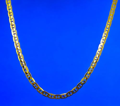 14K Yellow Gold SOLID Anchor Mariner Necklace Bracelet Chain Link Men Women Jewelry 6.4g | 6mm | 8 Inches | MADE IN ITALY