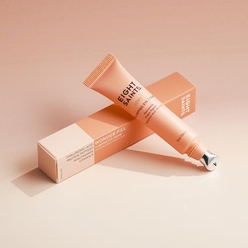 Eight Saints Wonder-fill Plumping Eye Cream, Anti Aging Eye Cream to Reduce Wrinkles, Fine Lines, & Under Eye Bags, Dark Circles Treatment, with Niacinamide, Protein Peptides, & Hyaluronic Acid, 0.5oz