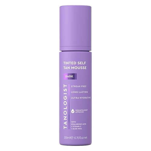 Tanologist Dark Self Tan Mousse, Tinted Tanning Mousse, 6.76 Fl Oz