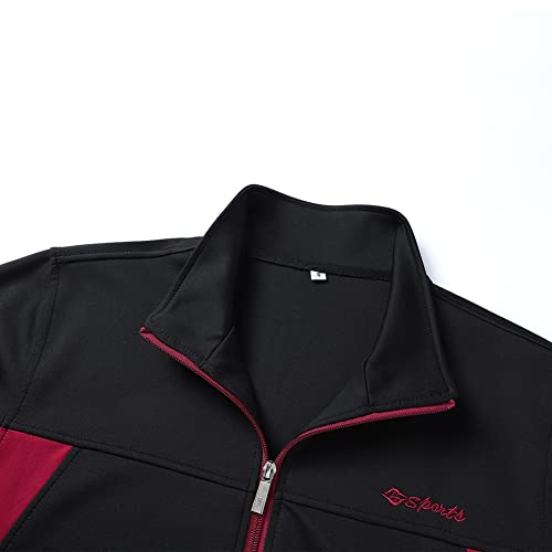 Guanzizai Men's Casual Tracksuit Long Sleeve Sweatsuit Athletic Set Full Zip Running Jogging Sports Jacket and Pants