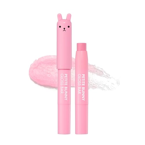 TONYMOLY Petit Bunny Lip Gloss - Tinted Korean Lip Crayon, Juicy Strawberry