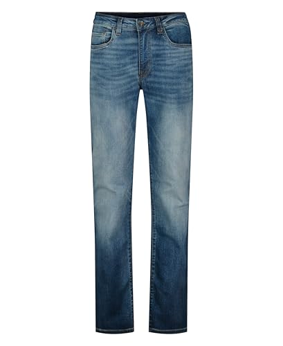 Buffalo David Bitton Men's Relaxed Straight Driven Jeans, Authentic and Sanded Indigo, 36W x 32L
