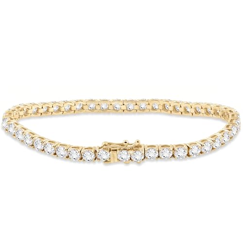 Pompeii 9 1/2 ct Diamond Tennis Bracelet 14K Yellow Gold 7"