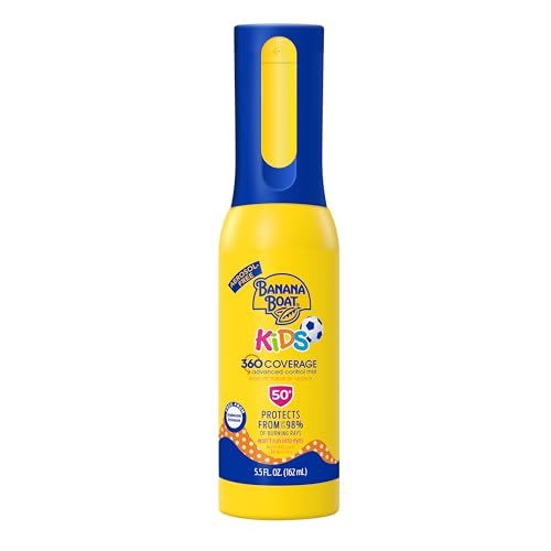 Banana Boat 360 Coverage Kids Sunscreen Mist SPF 50+, 5.5 Fl Oz