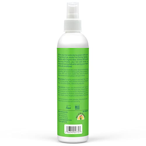 Lily Of The Desert Natural Hold Aloe Vera Hair Spray for All - Unscented, Alcohol-Free, Non-Aerosol, 8 Fl Oz