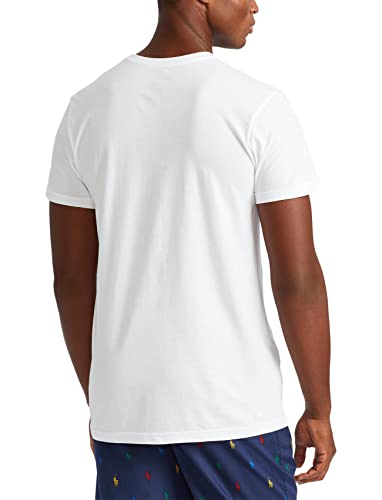 Polo Ralph Lauren Men's Classic Fit Cotton Crew Tee, White/Surf Blue, Surf Blue/White, Cruise Navy/White, X-Large