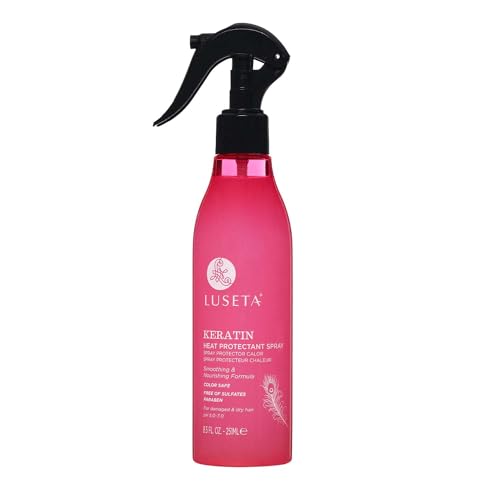 Luseta Keratin Heat Protectant Spray for Dry & Damaged Hair, 8.5 oz