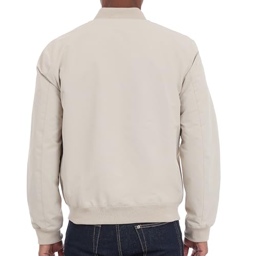 Michael Kors Men's Lightweight Bomber Jacket, Wind and Water Resistant, Dune, X-Large