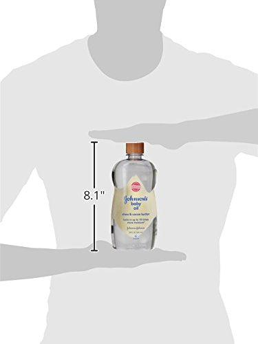 Johnson's Baby Oil with Shea & Cocoa Butter, 20 fl. oz, 6 Pack