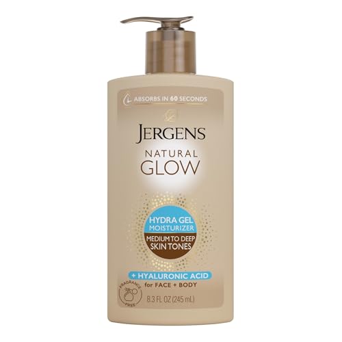 Jergens Natural Glow Hydra Gel Self Tanner, Medium to Deep, 8.3 fl oz