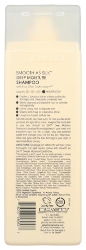 GIOVANNI Eco Chic Smooth as Silk Deep Moisture Shampoo, Calms Frizz, 8.5 oz