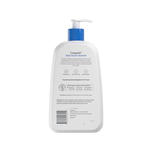 Cetaphil Daily Facial Cleanser Sensitive & Oily Skin, 20 oz