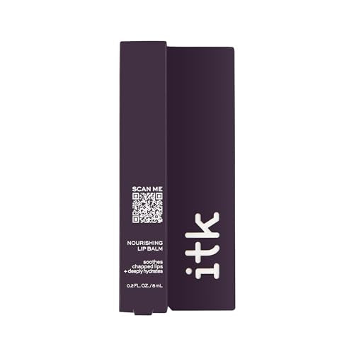 ITK Nourishing Lip Balm - Hydrate Dry, Chapped Lips with Shea Butter + Coconut Oil + Vitamin E - Moisturizes + Soothes Chapped Lips - Glossy, Fragrance Free, Clear, 0.2 Oz