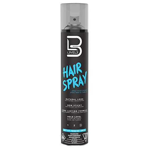 L3 Level 3 Hair Spray for Men, Strong Long-Lasting Hold, 12.95 fl oz