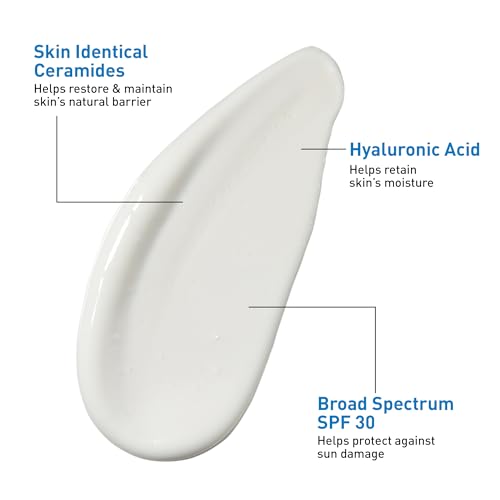 CeraVe Ultra-Light Moisturizing Lotion SPF 30, Sunscreen for Face, 1.7oz