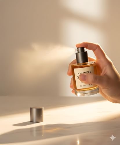 Ambery Saffron Eau de Parfum for Unisex, Long-Lasting Vegan Perfume, 1.7Oz