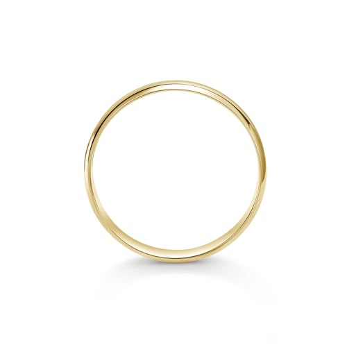 Oxford Ivy Wedding Band Solid 10K Yellow Gold 5mm Plain Ring, Size 10.5