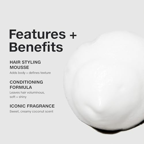 Paul Mitchell Sculpting Foam, Touchable, Flexible Hold + Frizz Control, For All Hair Types, 6.7 oz