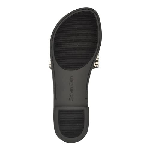 Calvin Klein Women's Koty Flat Sandal, Black, 8