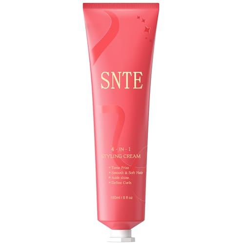 ‌4-in-1 Styling Cream for Flyaways & Curl Defining, Non-Greasy Smoothing Cream for Women & Kids, Add Shine Slick Back Hair, No White Flakes & Chemical Flavors Fly Away Hair Tamer