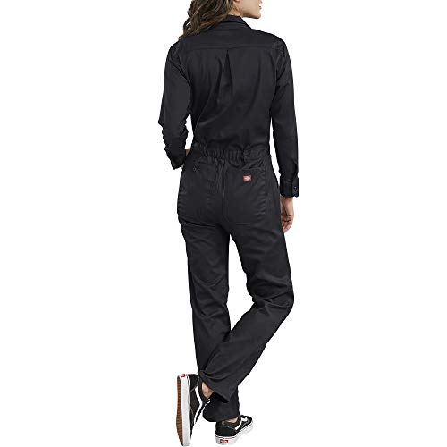 Dickies Women's Long Sleeve Cotton Twill Coverall, Black, Large