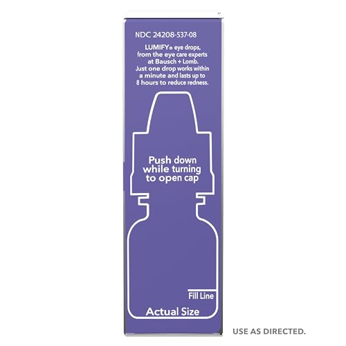 Lumify Redness Relief Eye Drops, Whiter & Brighter Looking Eyes, 0.08 oz