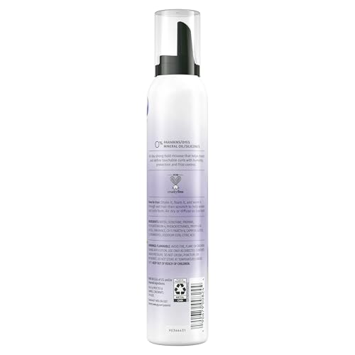 Herbal Essences Curl Boosting Mousse, Frizz Control for Curly & Wavy Hair, Long-Lasting Hold with Berry Scent, Paraben & Dye-Free, Cruelty-Free, 6.8 Fl Oz Each, 3 Pack